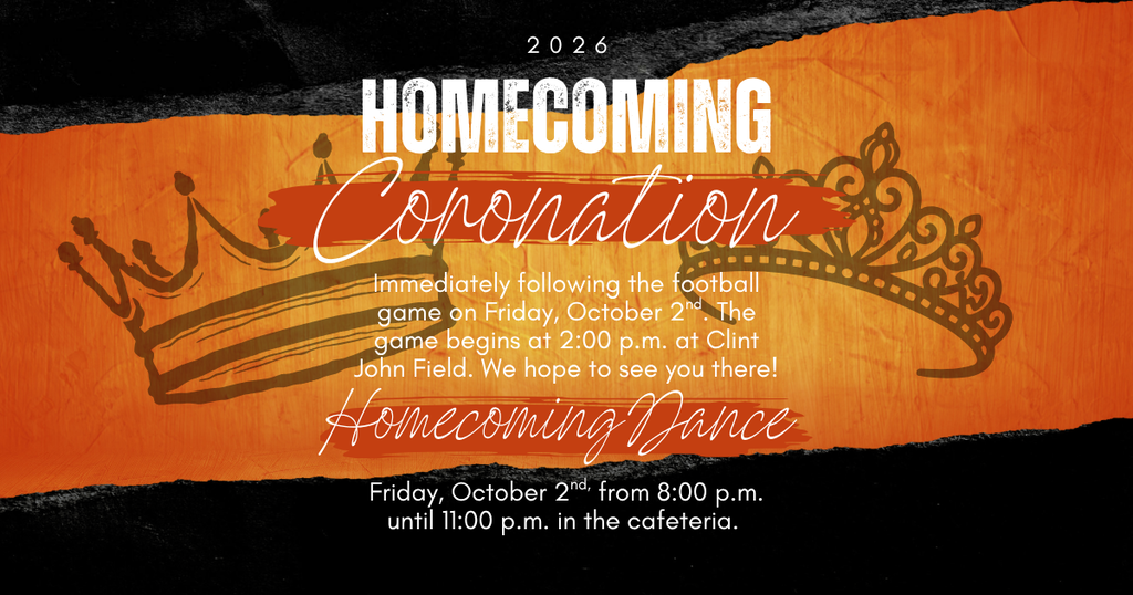 Homecoming Coronation and Dance Announcement