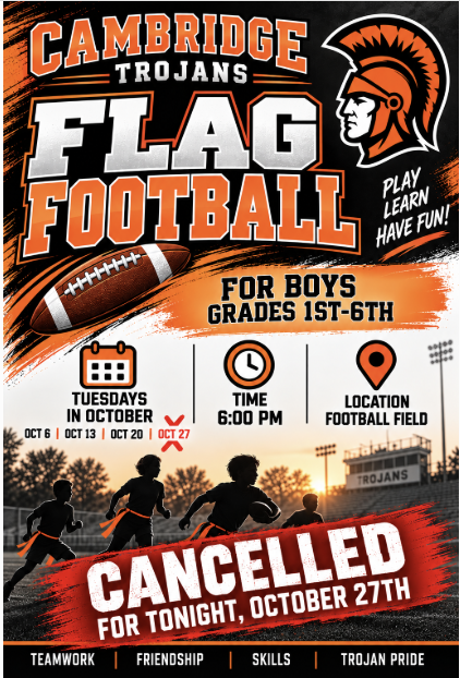 Flag Football Cancelled