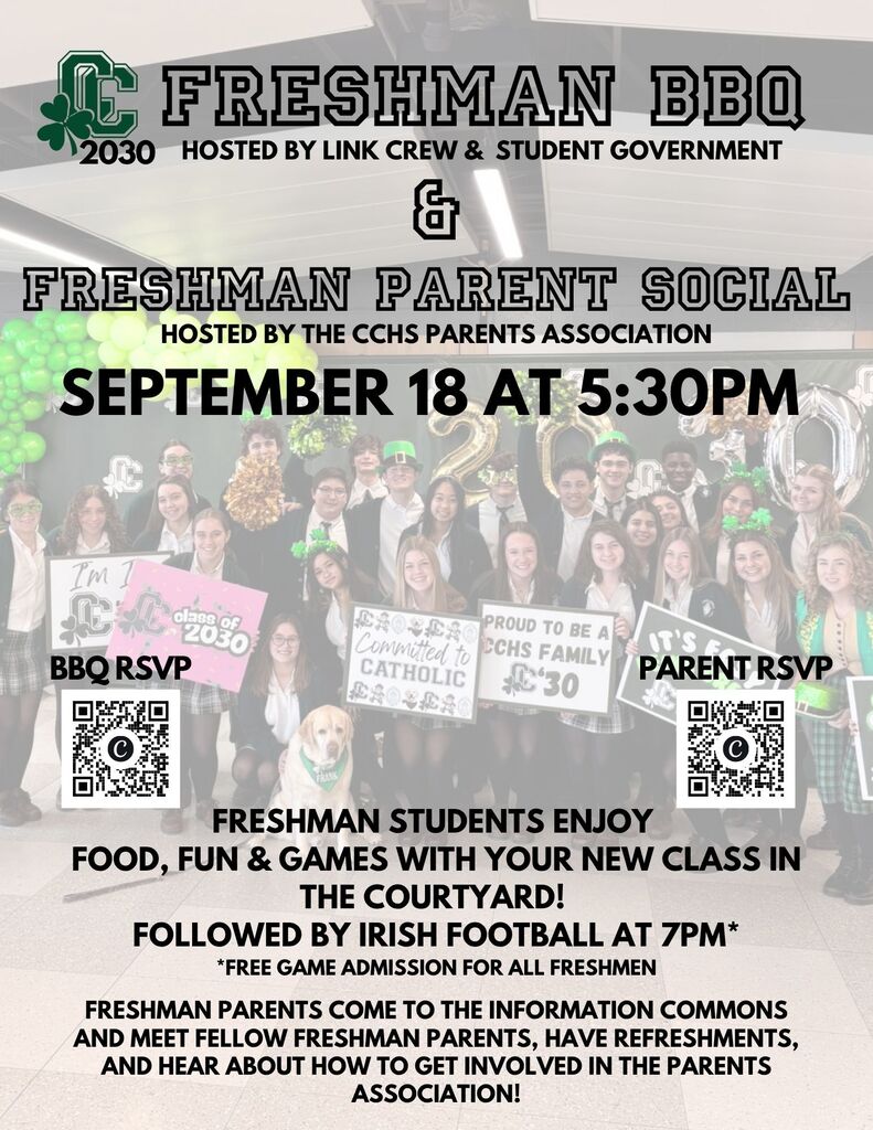 freshman bbq and parent social for the class of 2030
