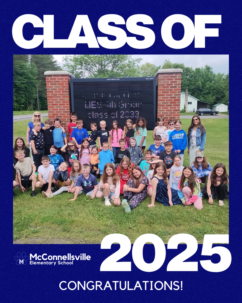 Class photo of the McConnellsville Fourth Grade Class of 2025