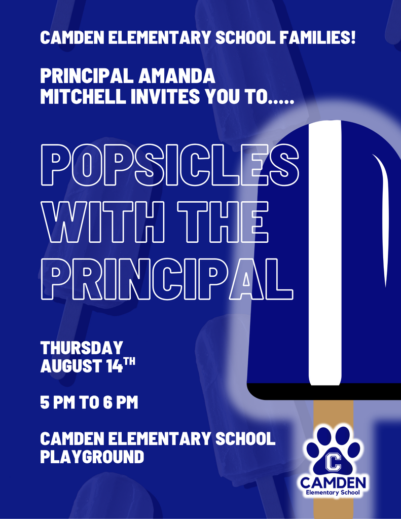 CES Presents Popsicles With The Principal On Thursday August 14th from 5 PM to 6 PM at CES