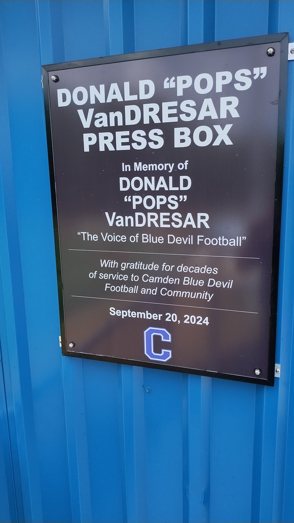 Donald Pops Vandresar dedication sign