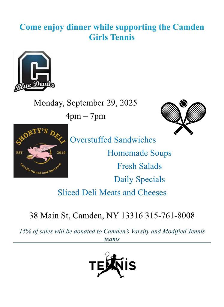 Girls Tennis Fundraiser at Shorty's