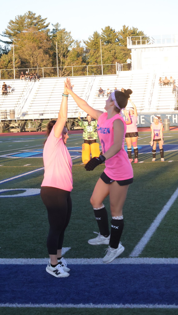 Field Hockey Coach McPheron Recognition and Pink Out Night