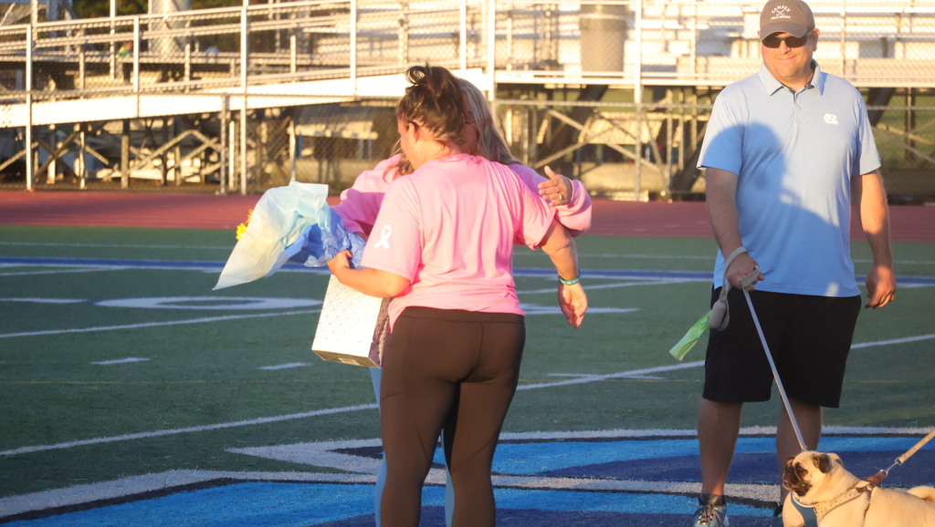 Field Hockey Coach McPheron Recognition and Pink Out Night