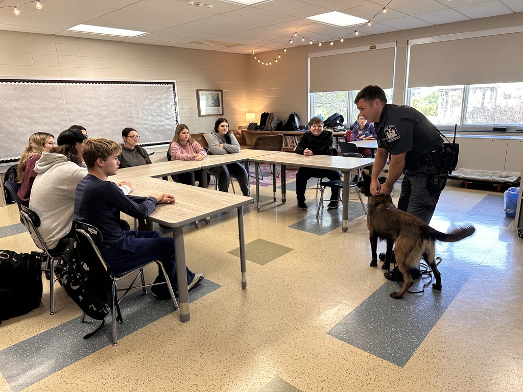 K-9 Demonstration in Canine Class at CHS with the New York State Police