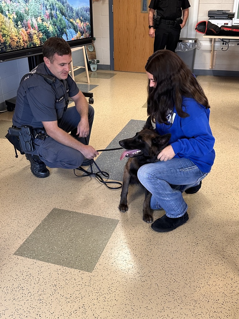 K-9 Demonstration in Canine Class at CHS with the New York State Police