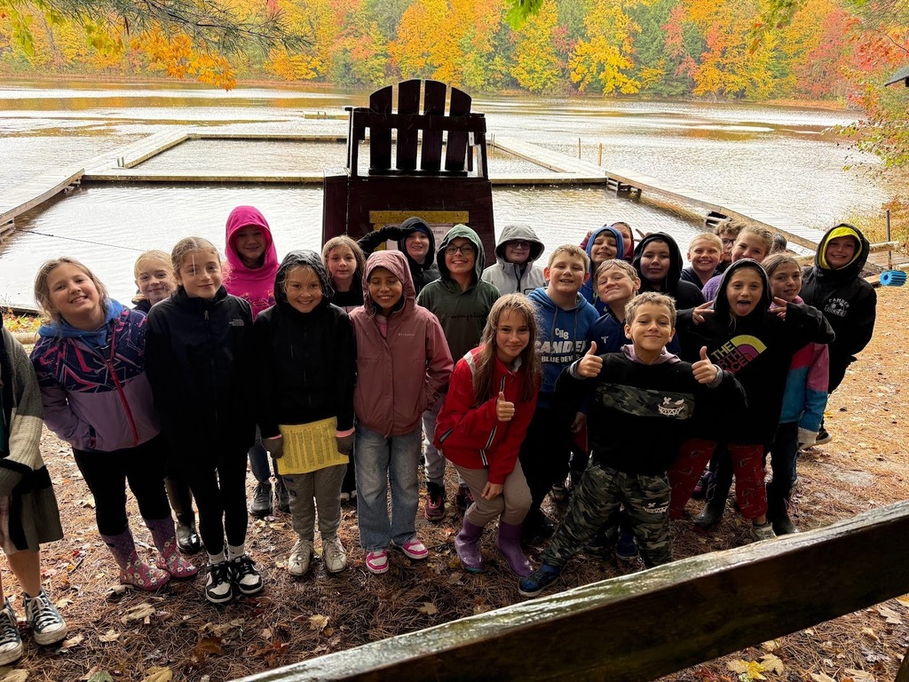 5th Grade on Field Trip at Camp Talooli  - Group Picture