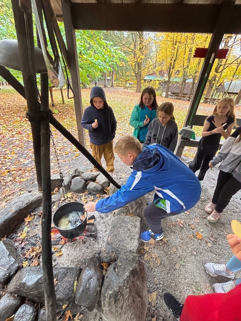 5th Grade on Field Trip at Camp Talooli - Outdoor Cooking