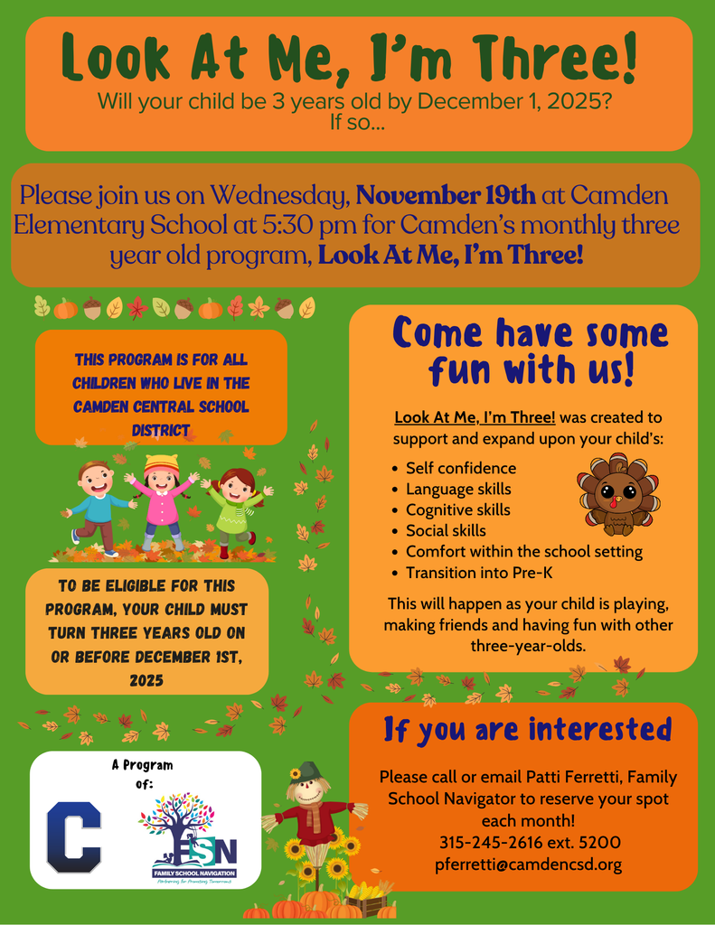 Look At Me, I'm Three November flyer