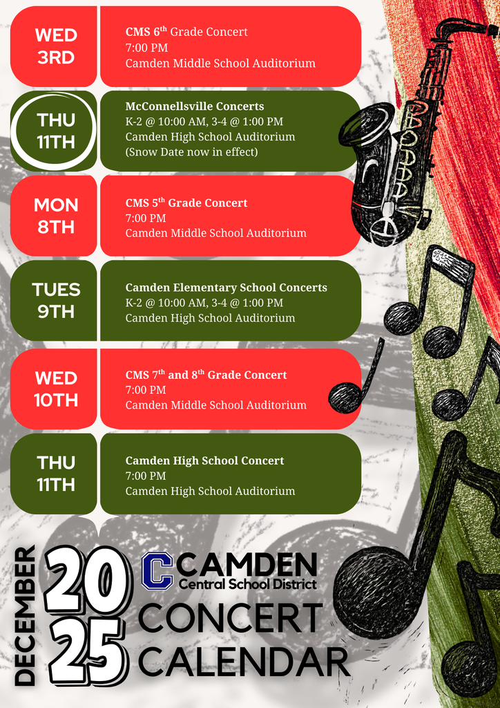 CCSD Concert Calendar