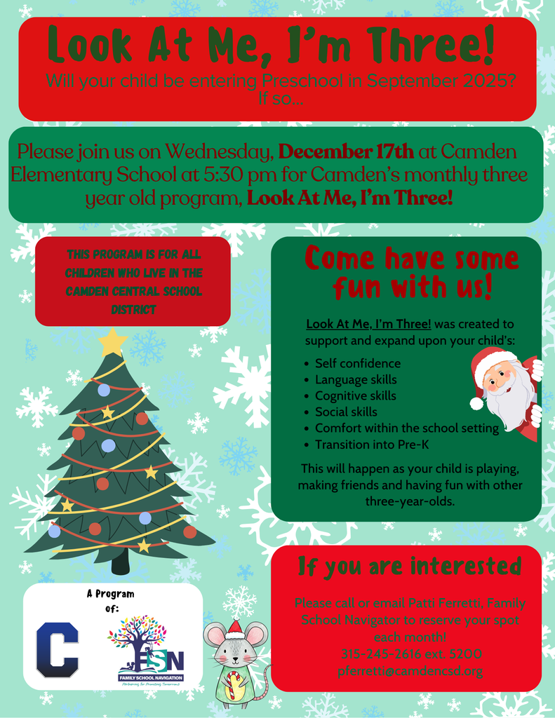 December 2025 Look At Me, I'm Three! flyer