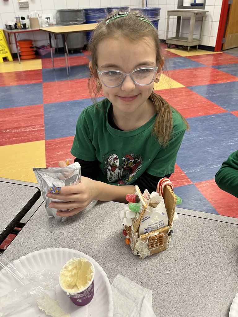 Riegler and Poulin's Classes Making Gingerbread Houses