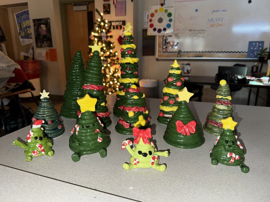 Ceramics Class Christmas Trees