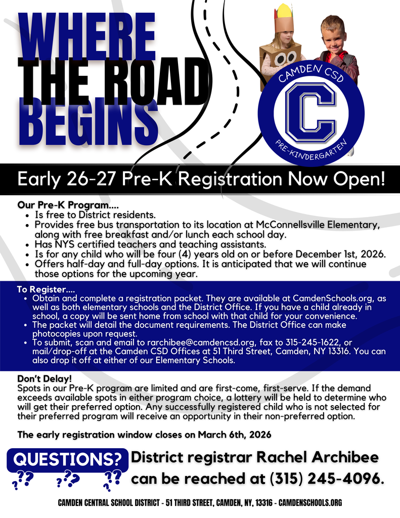 Pre-K Registration Flyer