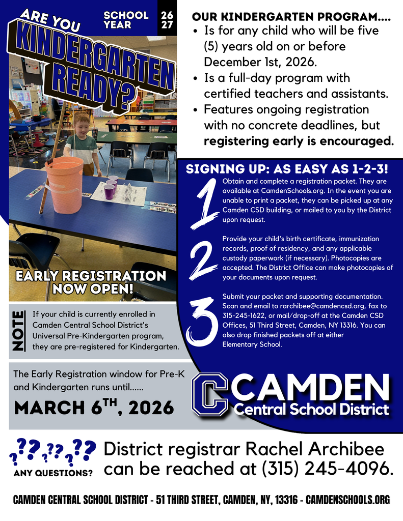 Kindergarten Registration Flyer