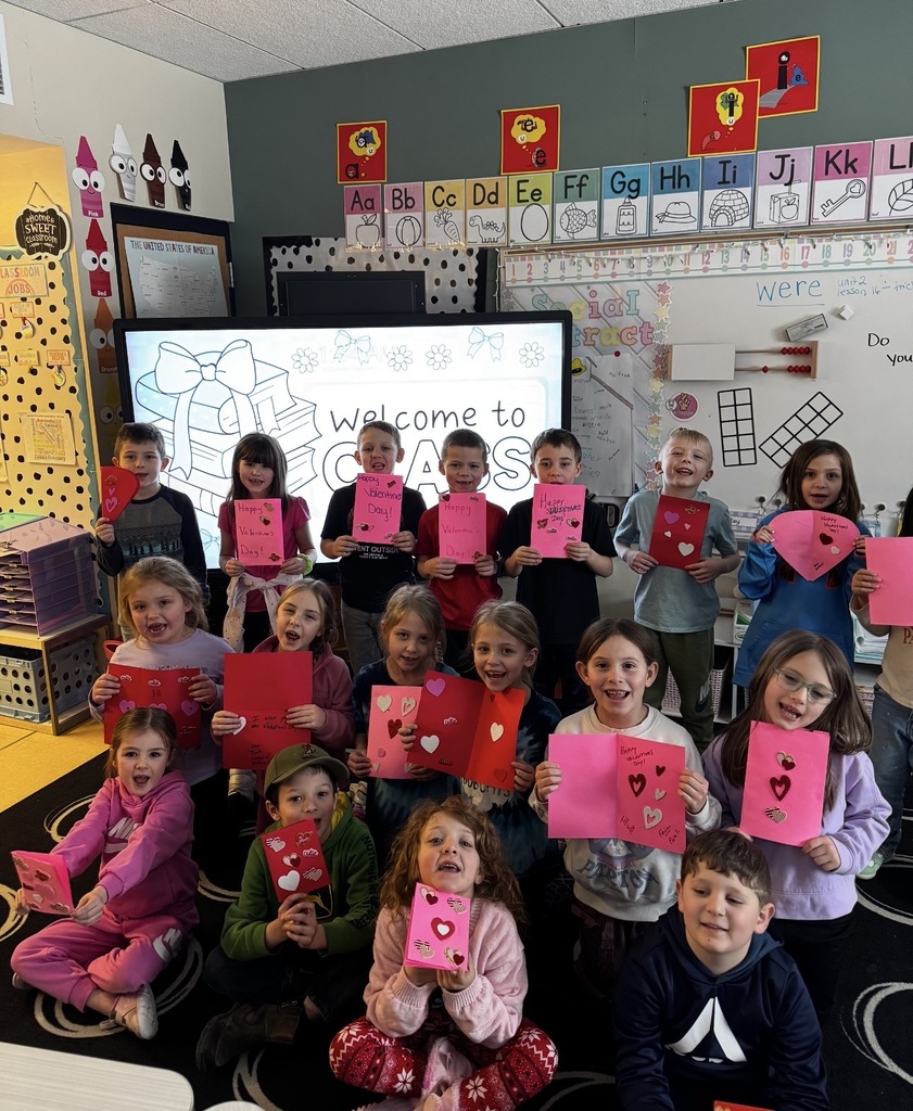 Miss Mulvaney's Class Making Valentine's Day Cards