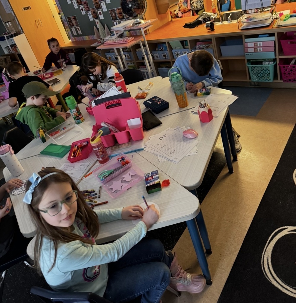 Miss Mulvaney's Class Making Valentine's Day Cards