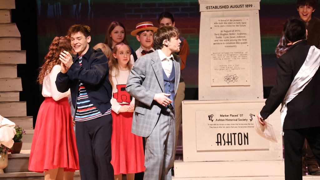 Actors performing the CHS Musical "Big Fish" at Camden High School