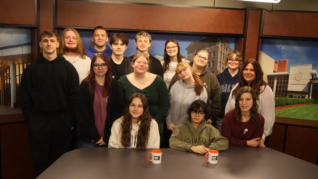 Class photo in the TV Studio
