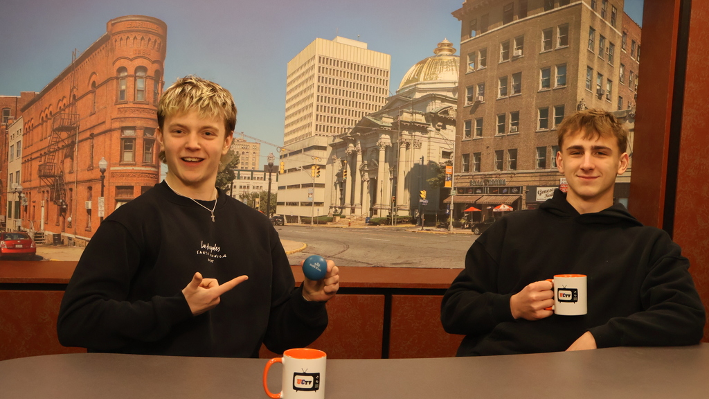 Two Students at the Anchor Desk