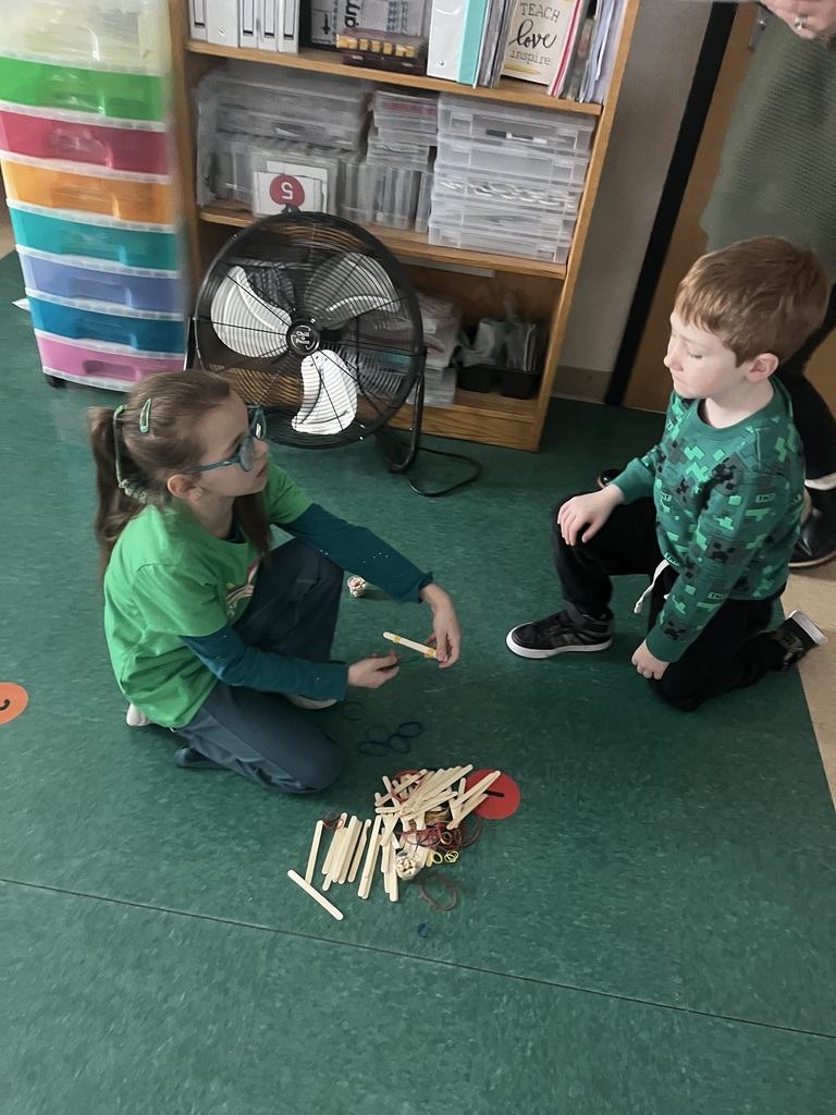 Mrs. Riegler and Mrs. Poulin's Students Doing St. Patrick's Day Activities
