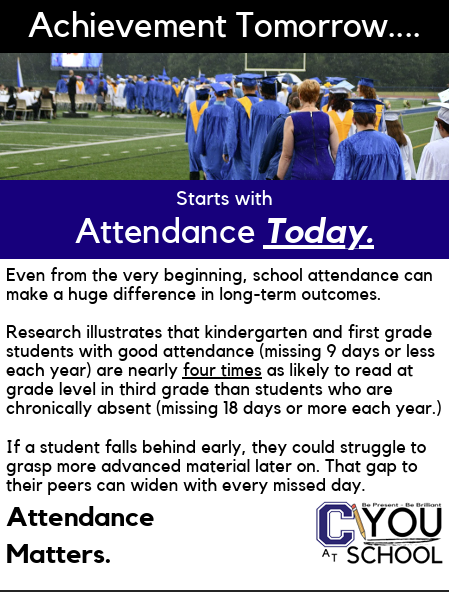 Achievement Tomorrow Starts With Attendance Today
