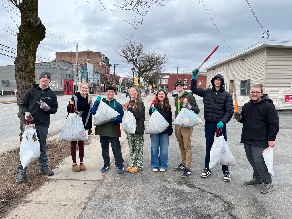 The Camden High School Business and Marketing Honor Society pitched in to help the community by cleaning up Main St. after the annual St. Patrick's Day Parade.  These amazing students donated their time to earn community service hours toward their yearly goal as a member of the organization.

Pictured below: Laura Albrecht, Connor Collins, Isaiah Franco, Zachary Giarrusso, Gage Grinnell, Natalie Hotaling, Bryson Roes, and Peyton Wickham