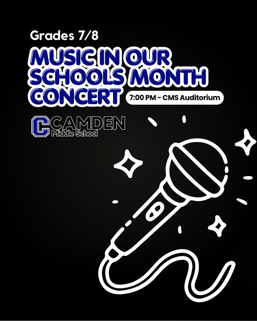 Grade 7/8 Music In Our Schools Month Concert at 7 PM in the CMS Auditorium