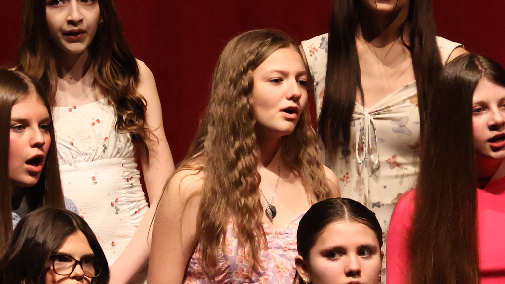 Students singing in the choir Music In Our Schools Month Concert - Grades 7/8 - 2026 