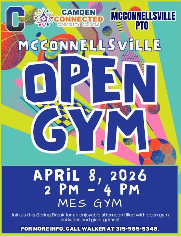 Open Gym April 8th from 2 to 4.