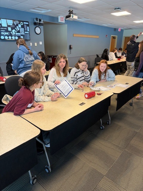 Camden High School Science - 9th and 10th Graders Working On Coding and Decoding Activities with Staff at SRC