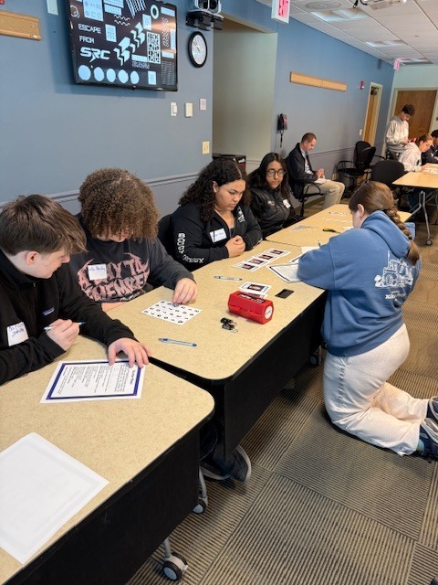 Camden High School Science - 9th and 10th Graders Working On Coding and Decoding Activities with Staff at SRC