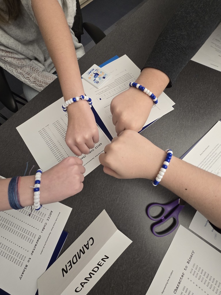 Camden High School Science - 9th and 10th Graders Working On Coding and Decoding Activities with Staff at SRC