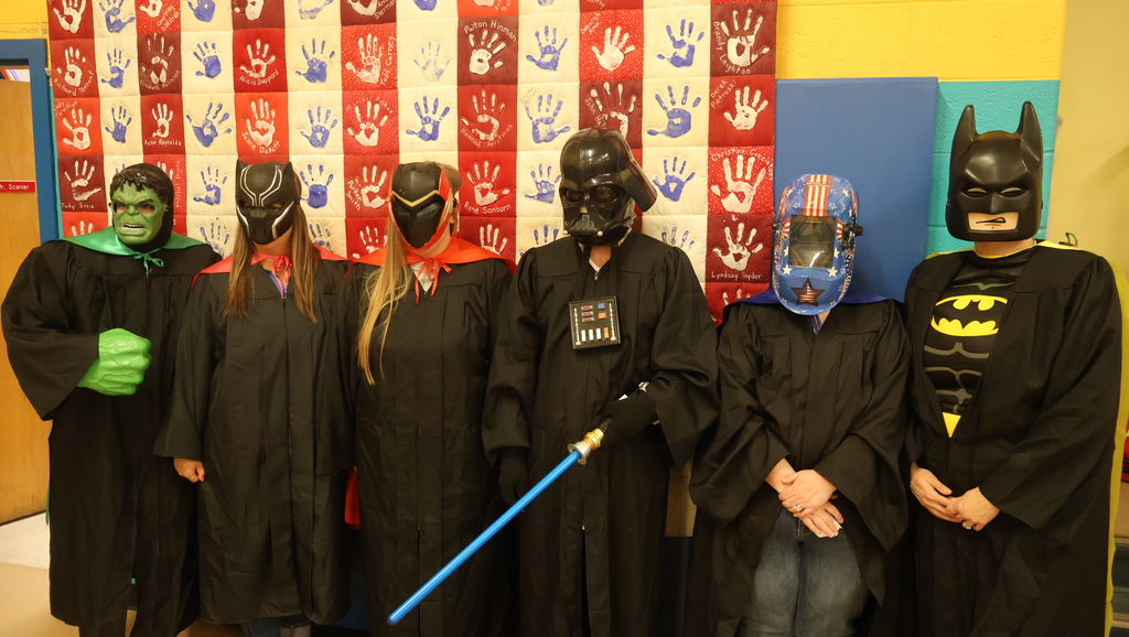 Masked Readers Hulk, Catwoman, Iron Man, Vader, Welder, and. Batman