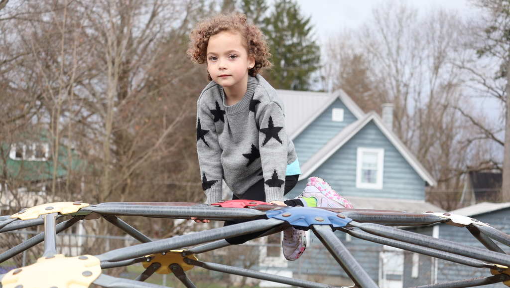 CES Students on Playground During Recess - Jungle Gym