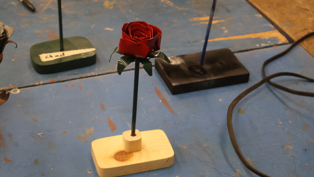 One of the finished flowers