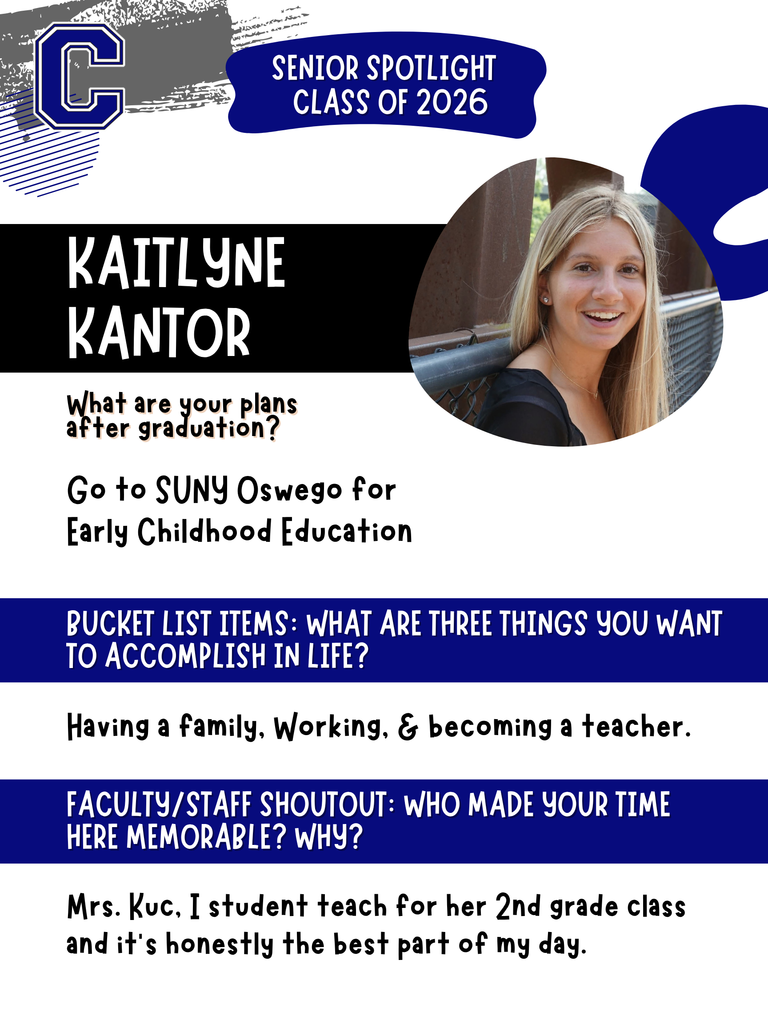 Senior Spotlight - Kaitlyne Kantor