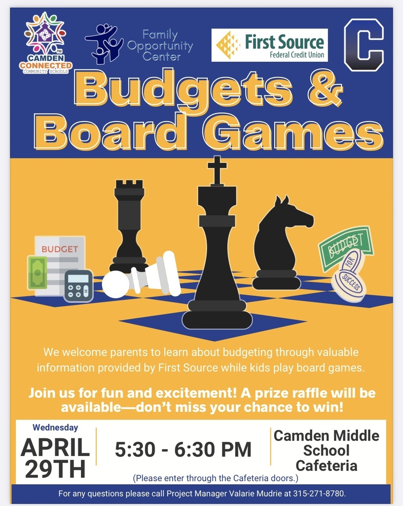 Budgets and Board Games at Camden Middle School Cafeteria
