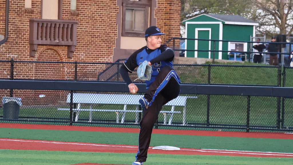 Andrew Conley delivers a pitch for Camden