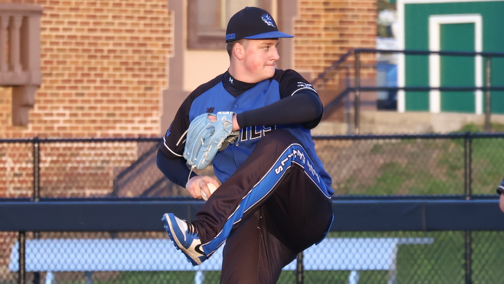 Andrew Conley delivers a pitch for Camden