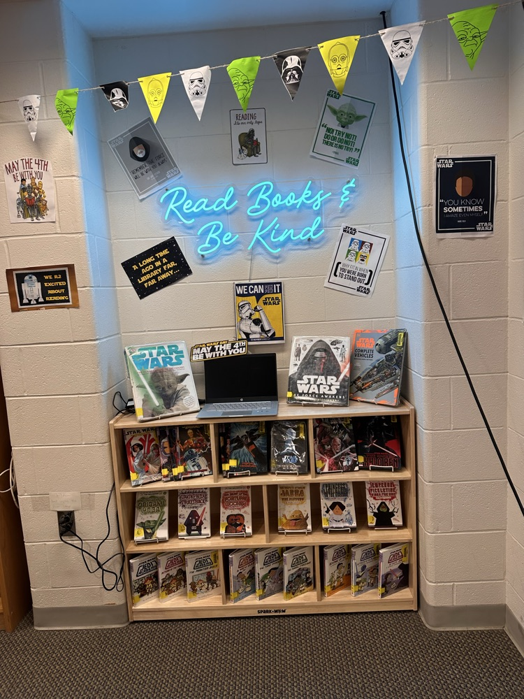 Star Wars Book Display in CMS Library