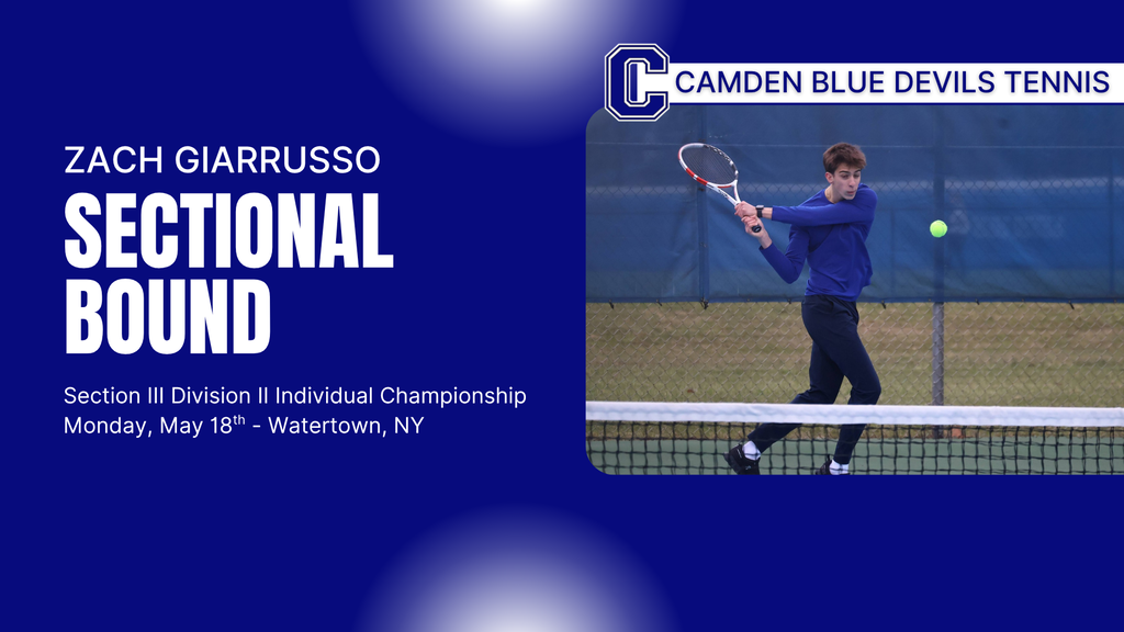 Zachary Giarrusso is headed to the Section II Division II Individual Tennis Championship!