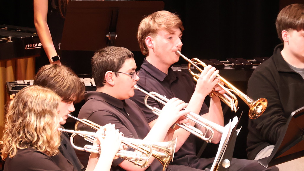 the trumpet section of the CHS Concert Band