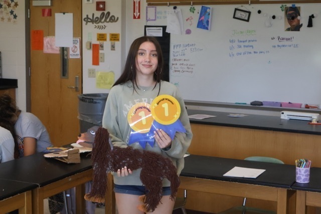 Kinsley with her Cocker Spaniel