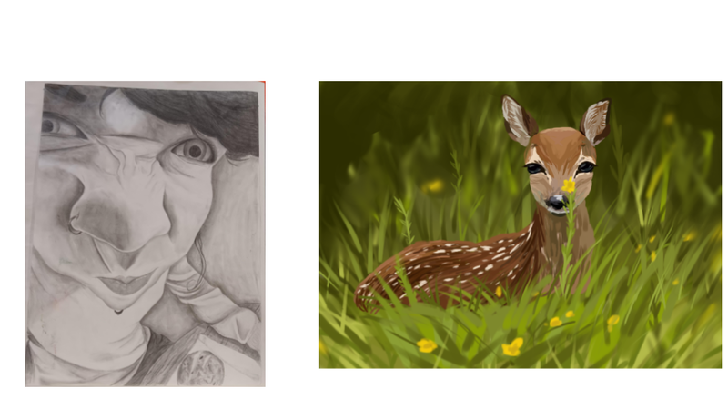 Artwork created by Camden High School Junior Emma Kratz