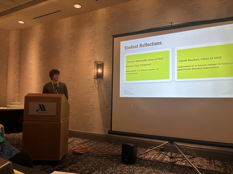 Shawn Whowell at the podium