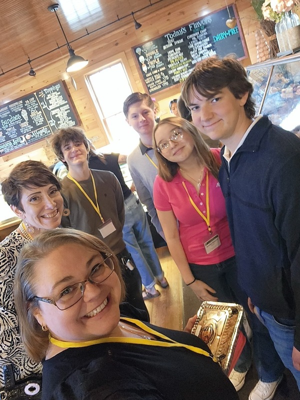 The group from Camden High School