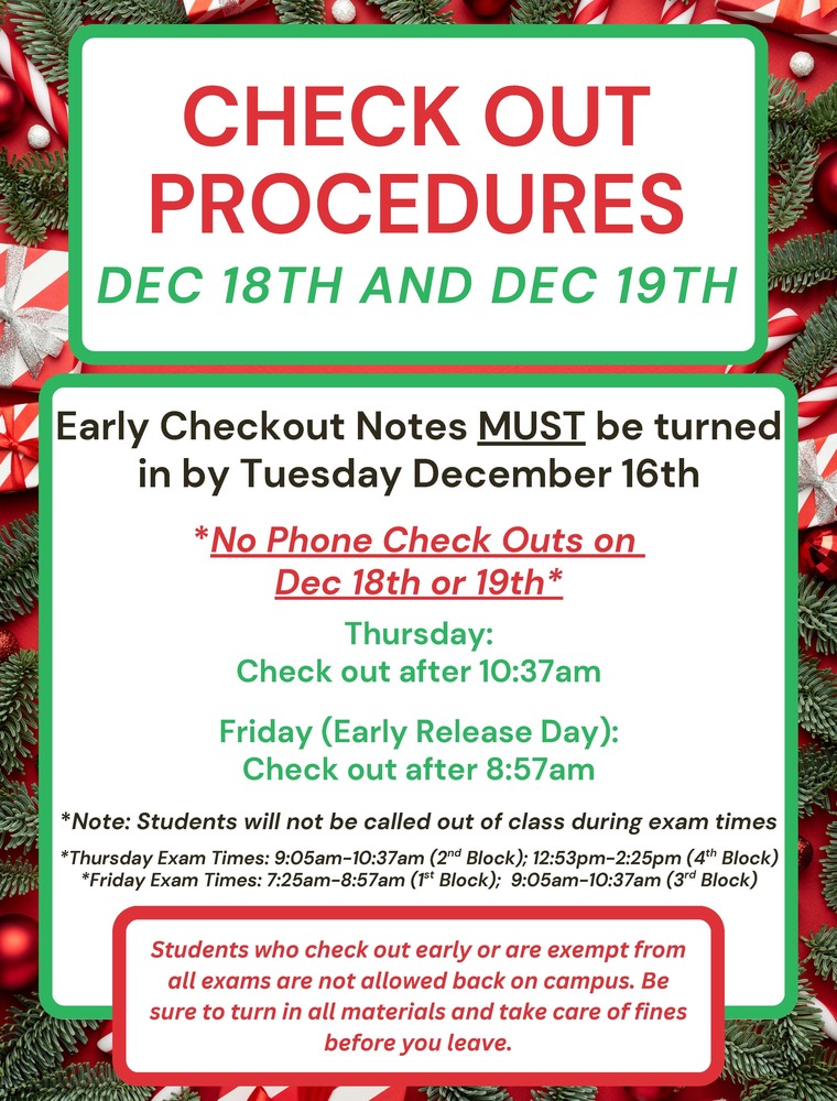 Check Out Procedures