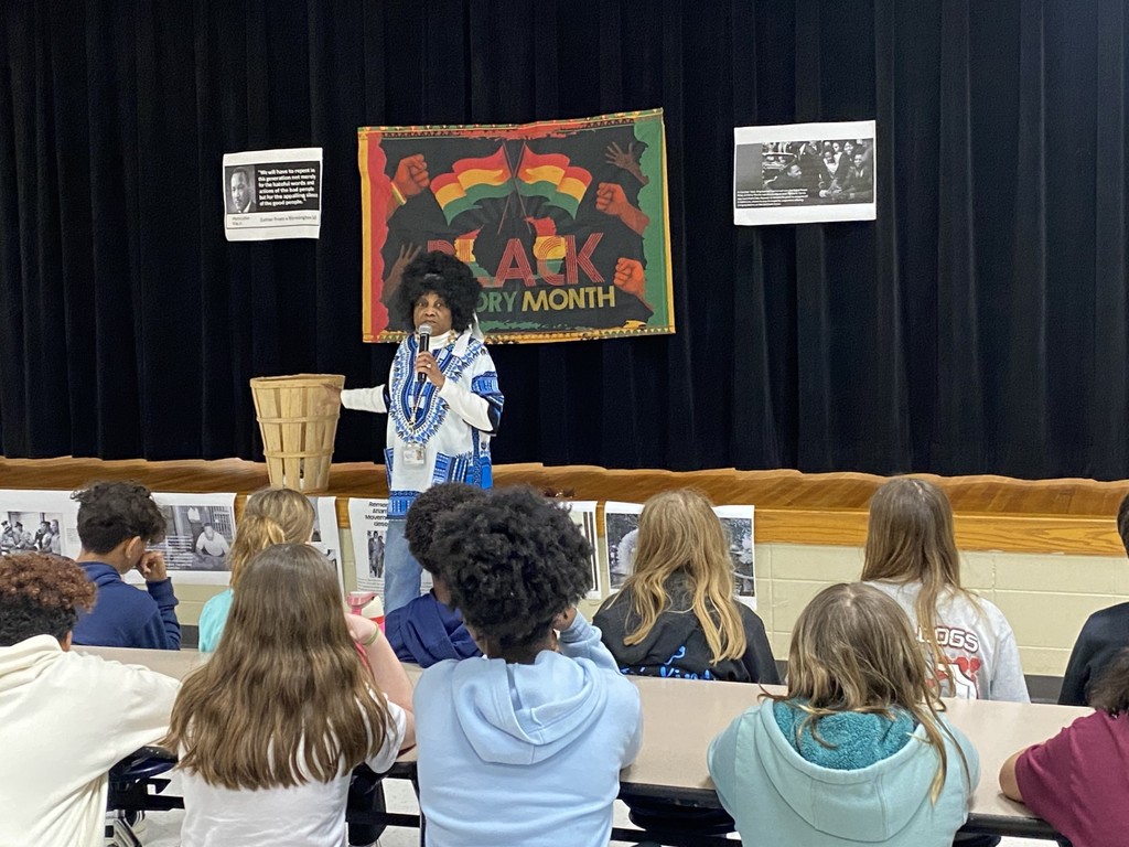 Mrs. Massey spoke to 5th graders